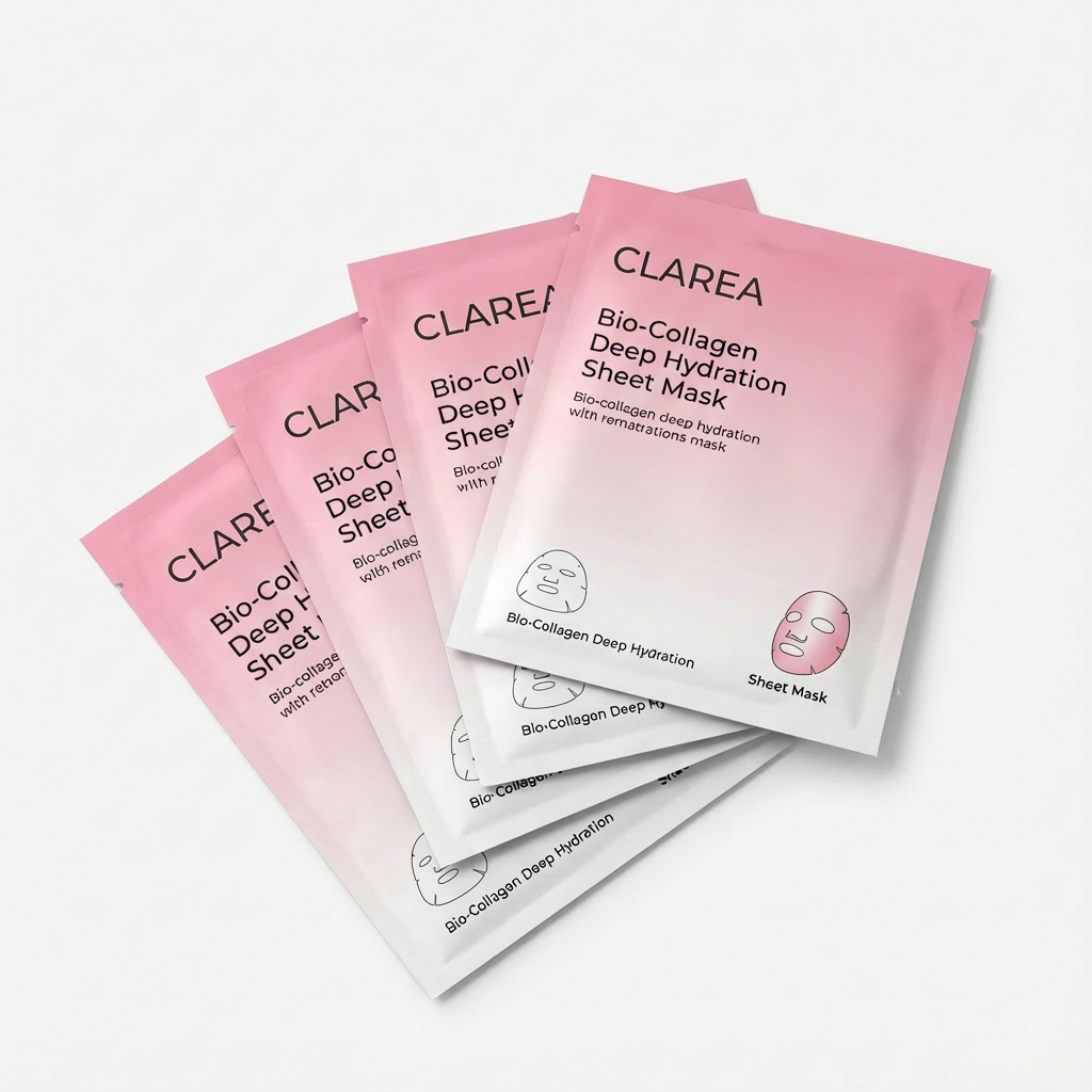 4 Bio-Collagen Masks - Deep Hydration & Fine Line Reduction